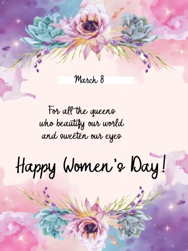 Post International Women's Day Happy invitation