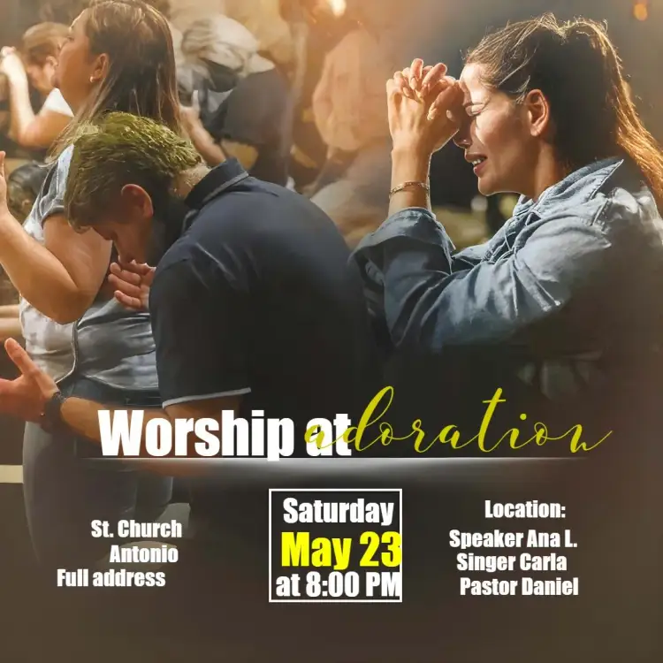 Invitation Post Worship Service Church – Baptism theme minimalist, modern, classic, religious, cheerful, colorful
