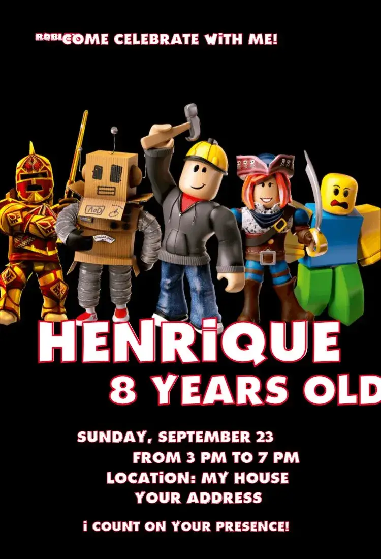 Black Boy Roblox invitation