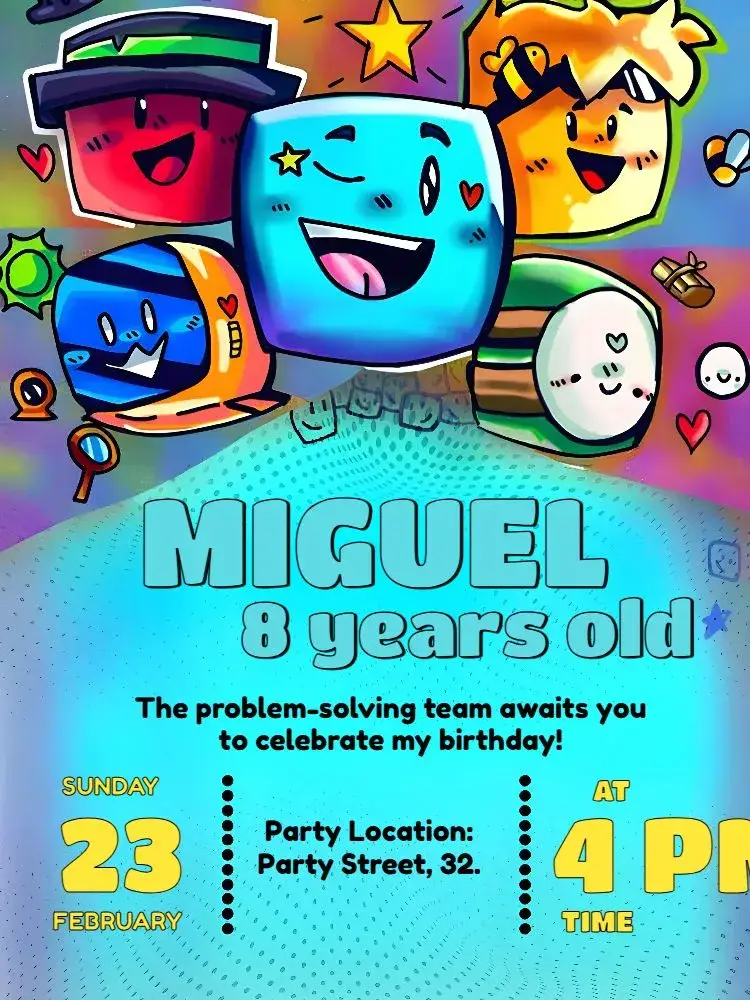 Turma Do Problems Girl invitation