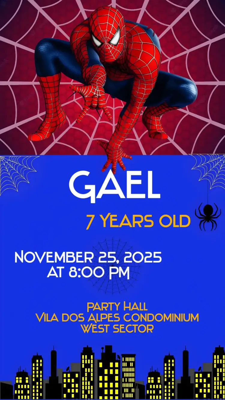Spider-Man invitation