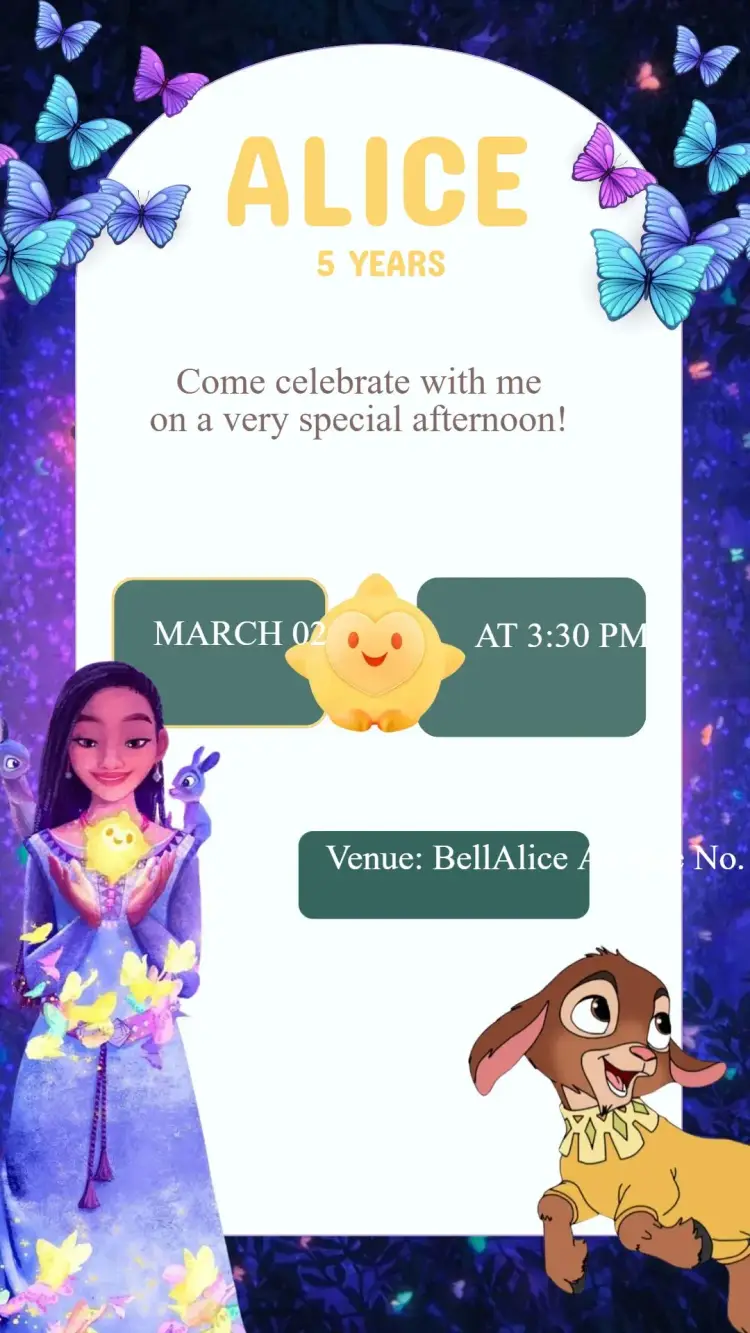 Birthday Invitation Wish Disney