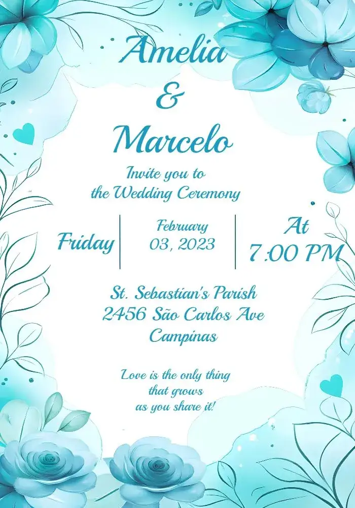 Invitation Light Floral Wedding – Wedding theme floral, romantic, soft, modern, nature, elegant