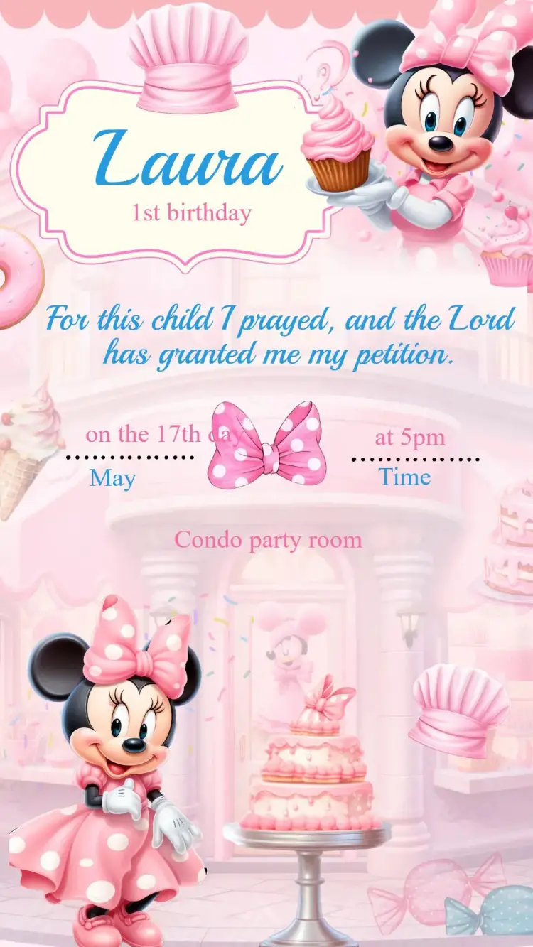 Minnie Birthday Invitation