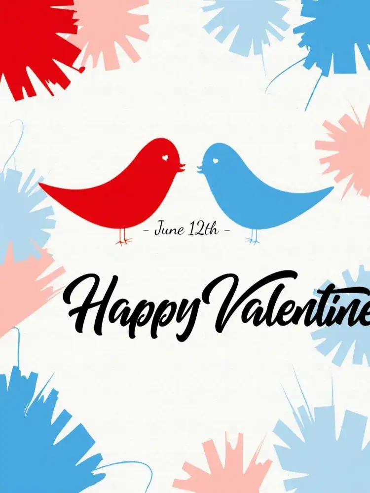 Invitation Valentine's Day Post 12 – Most searched for theme red, romantic, minimalist, modern, graphic, passionate