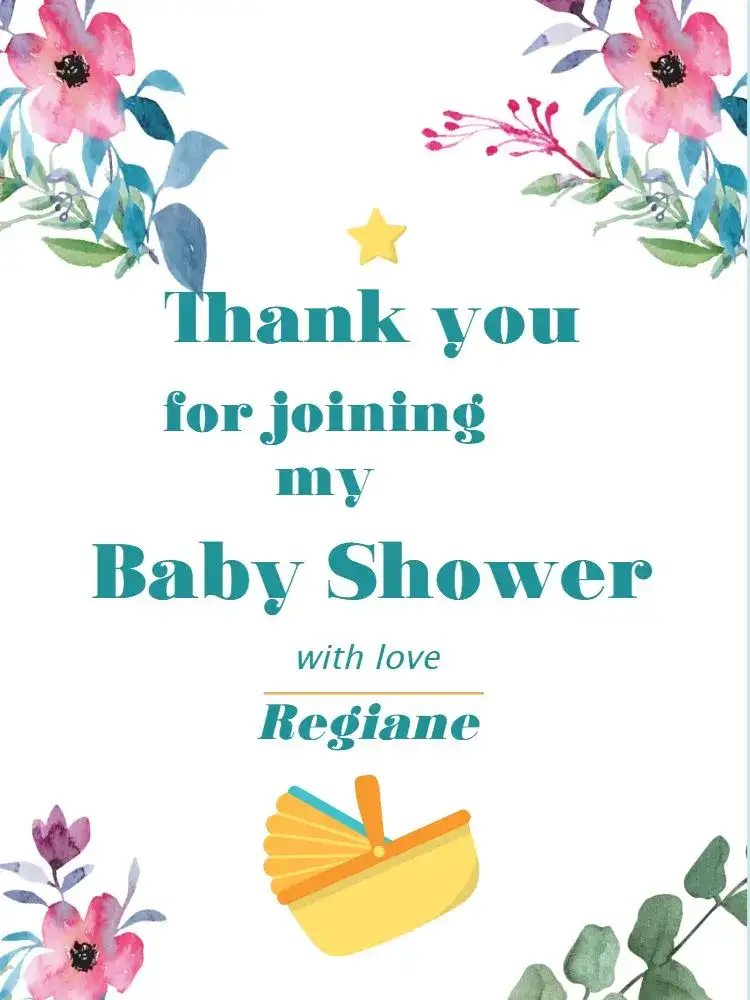 Baby Shower Playful Thank You Card