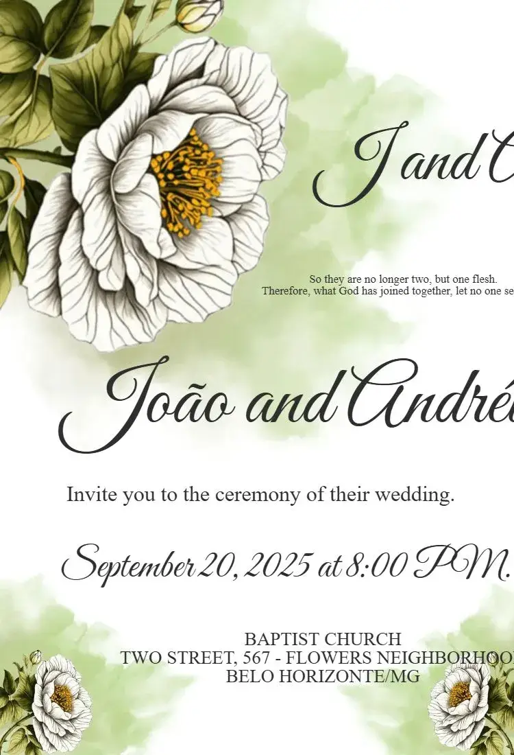 Floral Wedding Invitation