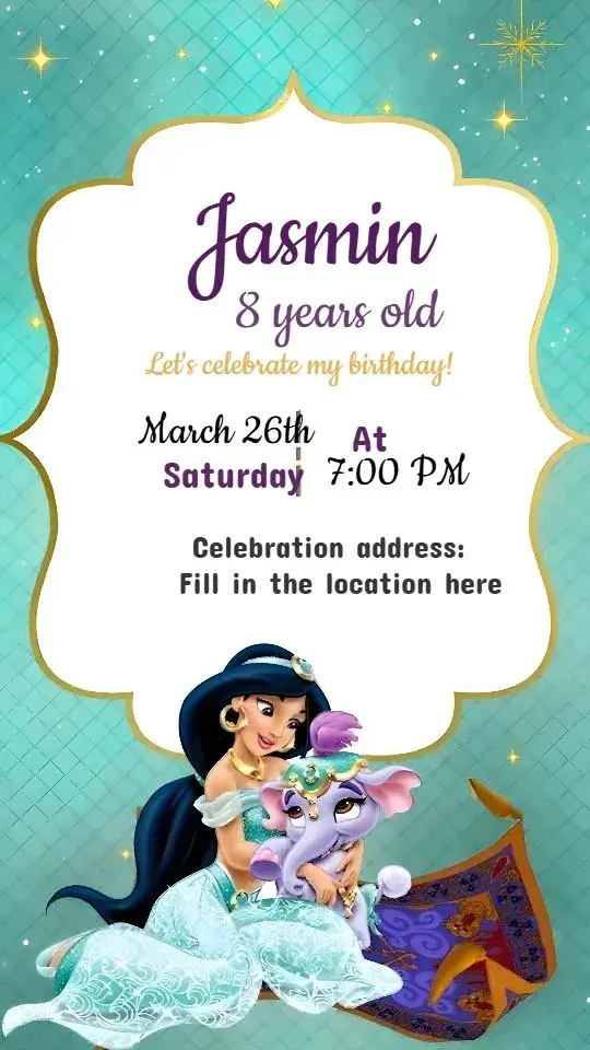 Jasmine Purple invitation