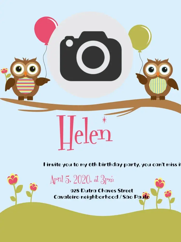 Owl Whatsapp invitation