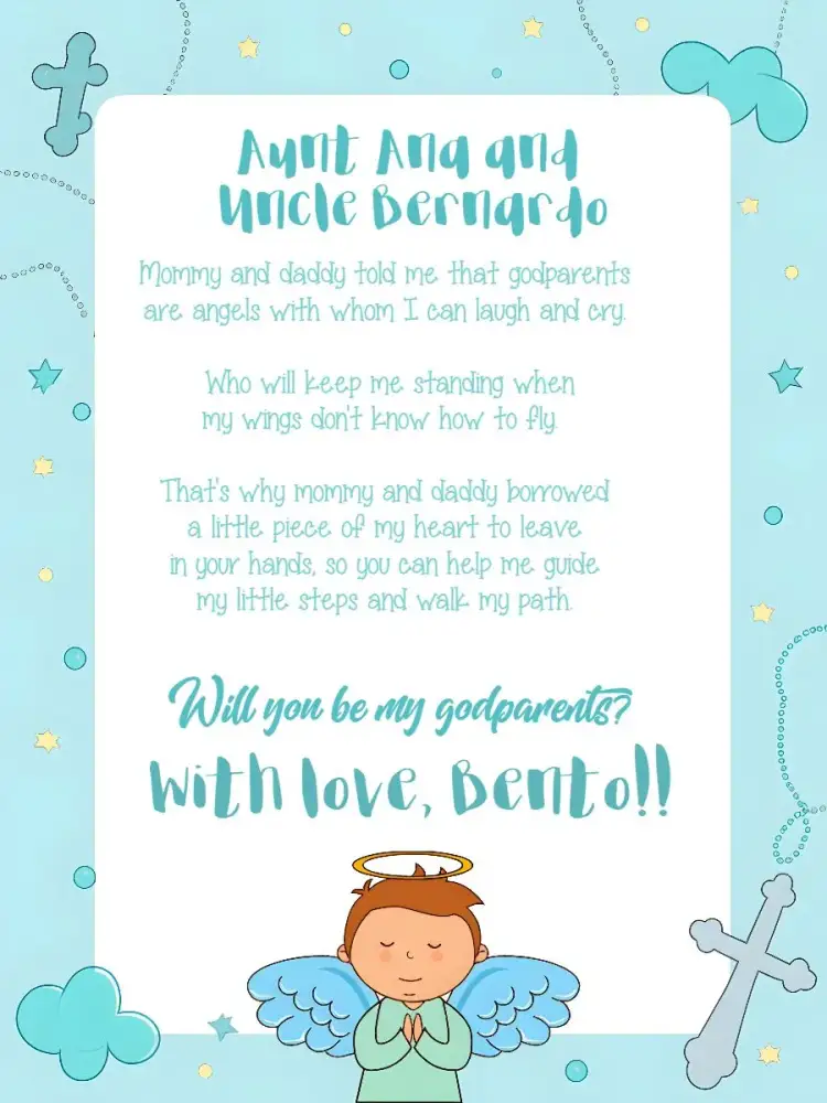 Invitation Baptism Godparents Church – Baptism theme beige and yellow, minimalist, spiritual, classic, modern, graphic with angels