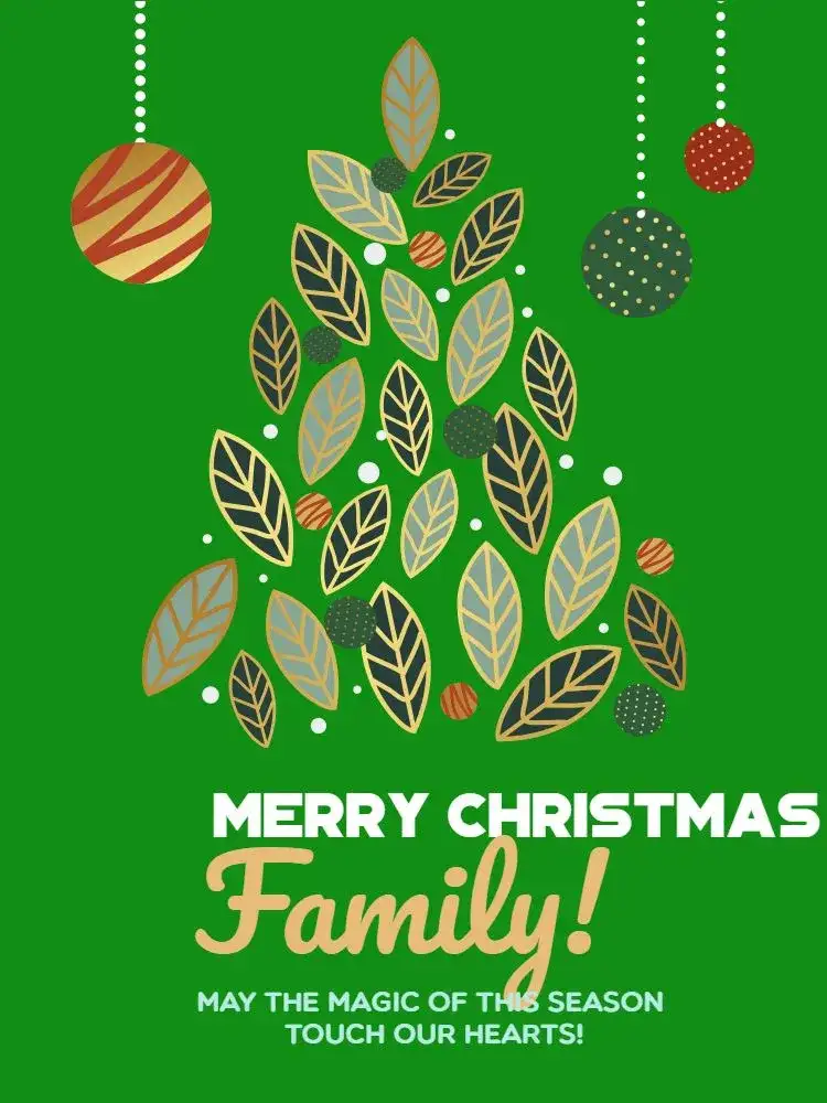 Minimalist Green Christmas Card Meeting