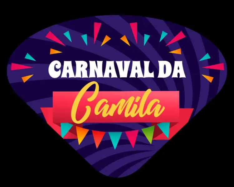 Invitation Carnival Fan Bloquinho – Commemorative Dates theme colorful, fun, tropical, bright, festive, cheerful