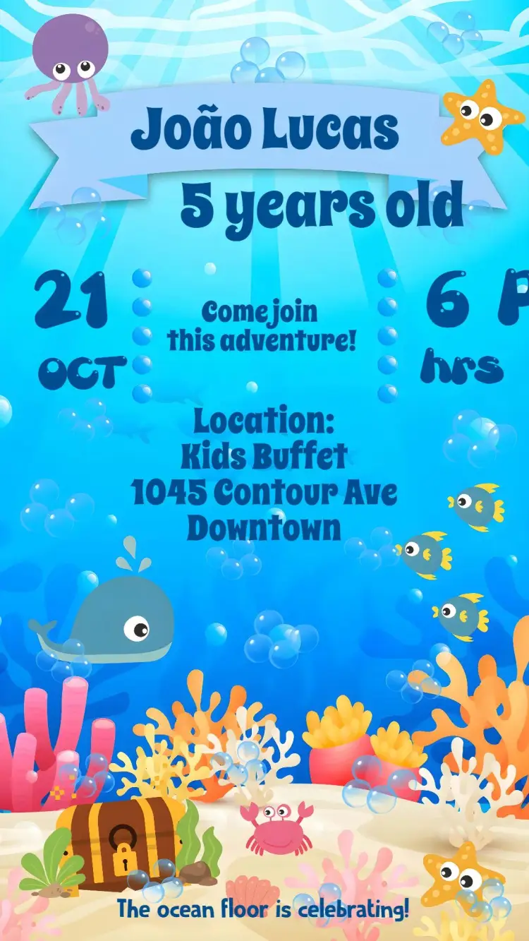 Under the Sea invitation
