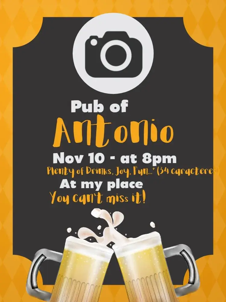 Invite Online Beer editable and customizable