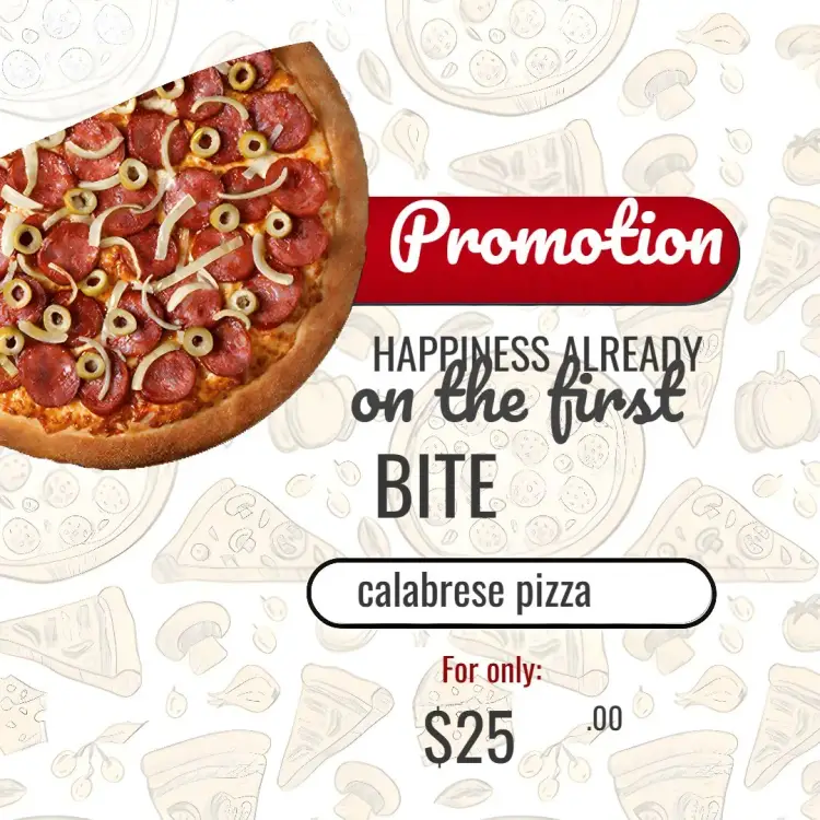 Post For Red Pizzeria invitation