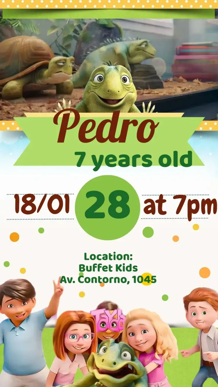 Leo the Lizard invitation