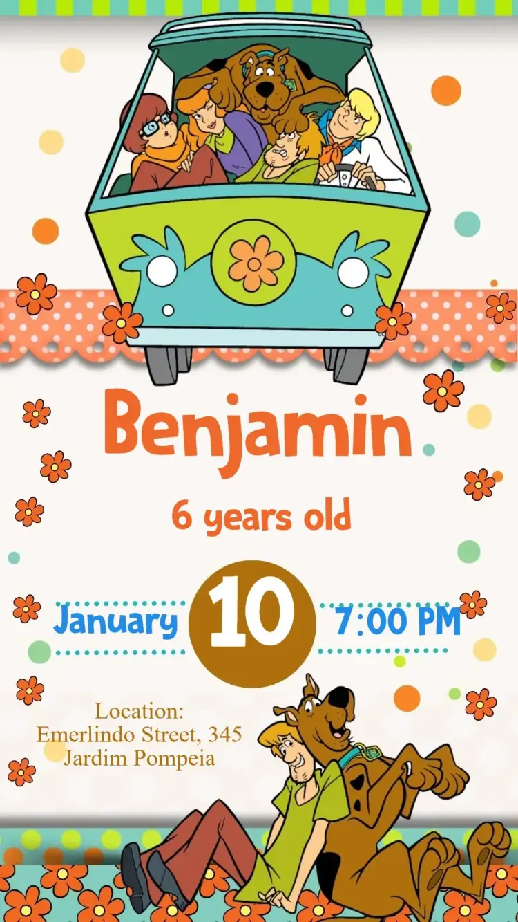 Scooby Doo invitation
