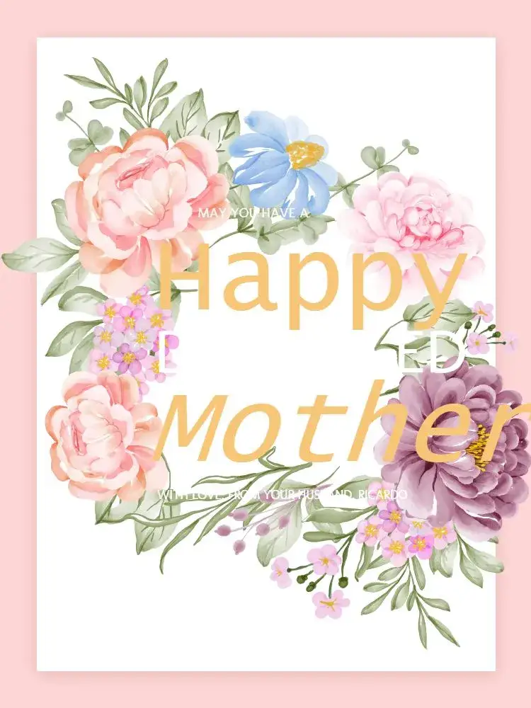Invitation How to Make Creative Mother's Day Card Clear Elegant – Card theme floral, elegant, delicate, pink, modern, minimalist