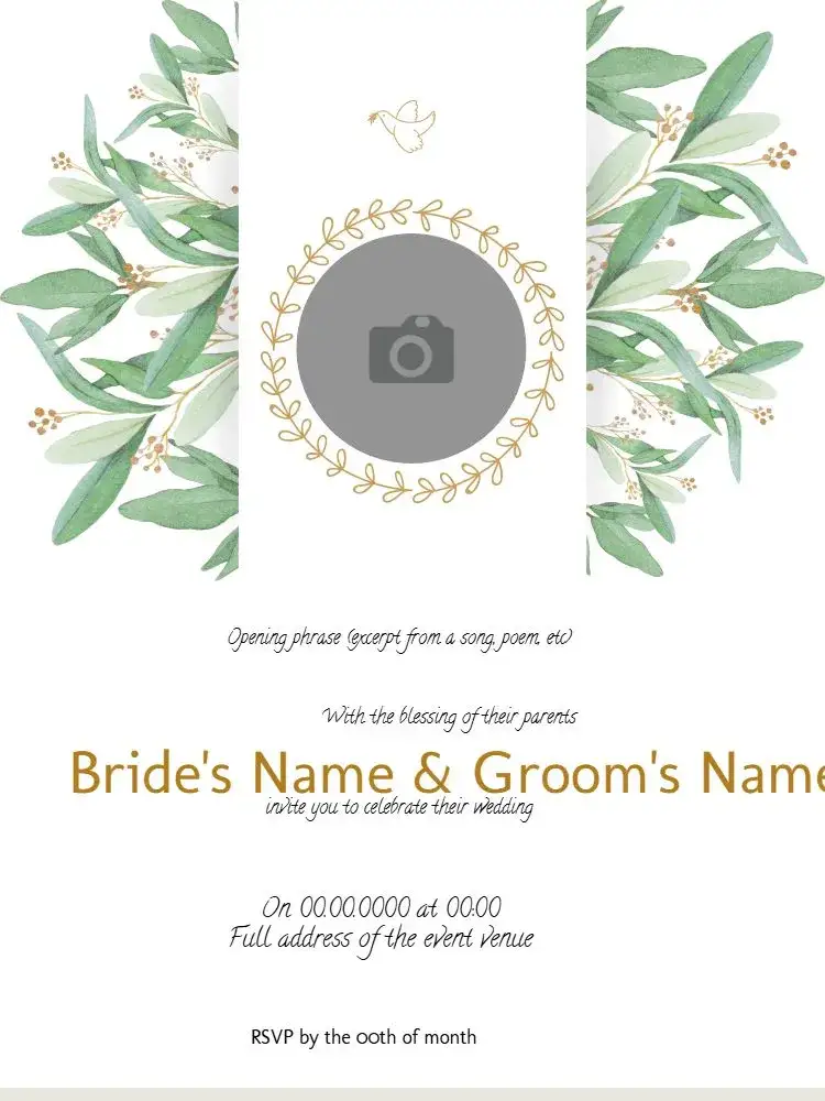 Invitation Wedding Whatsapp – Wedding theme elegant, delicate, natural, minimalist, romantic, modern