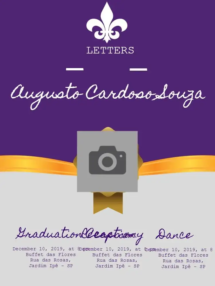 Graduation Letters With Teacher's Photo