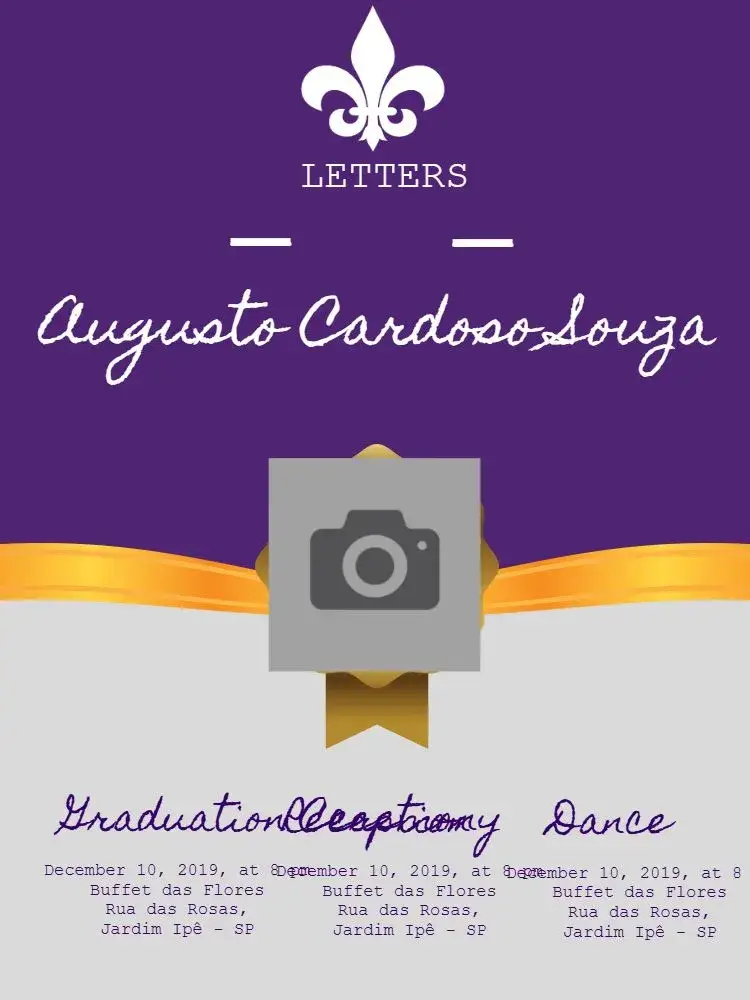 Graduation Letters With Teacher's Photo invitation