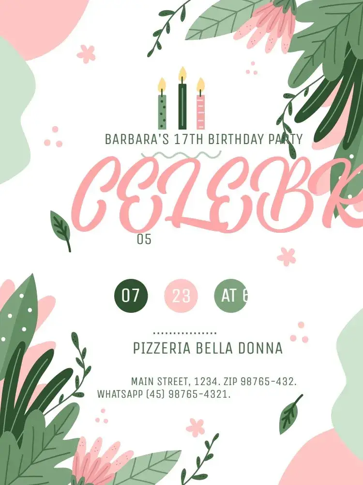 Delicate Feminine Childish invitation