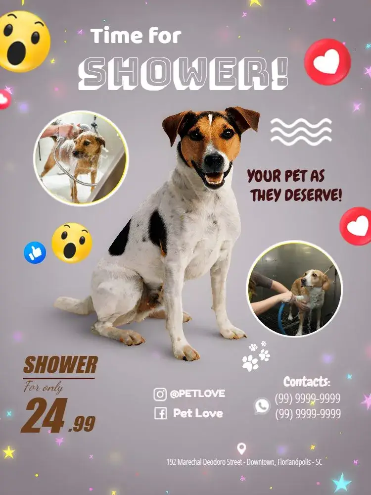 Blue Pet Shop Brochure invitation