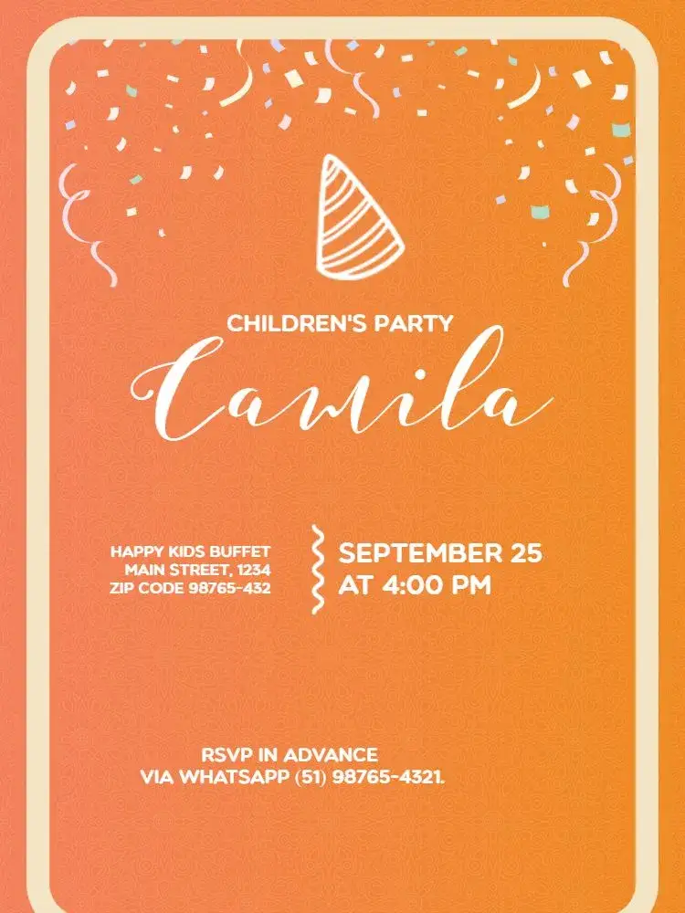 Orange Hat invitation