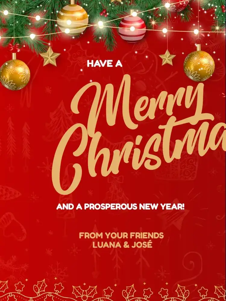 Elegant Christmas Card Party Ornaments