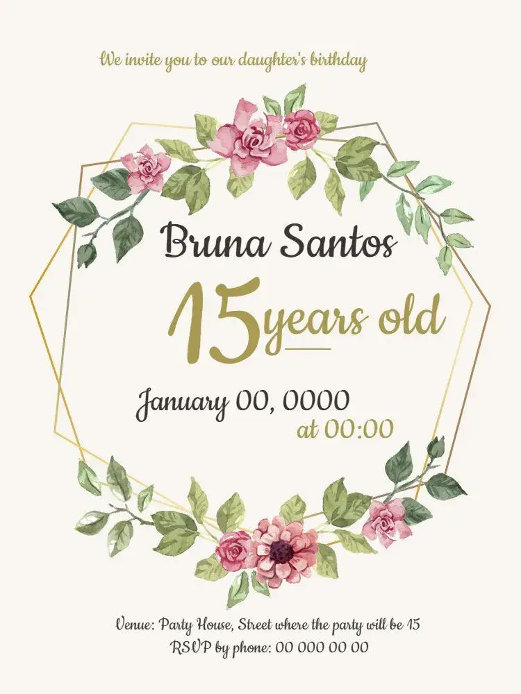 15th Digital Anniversary invitation