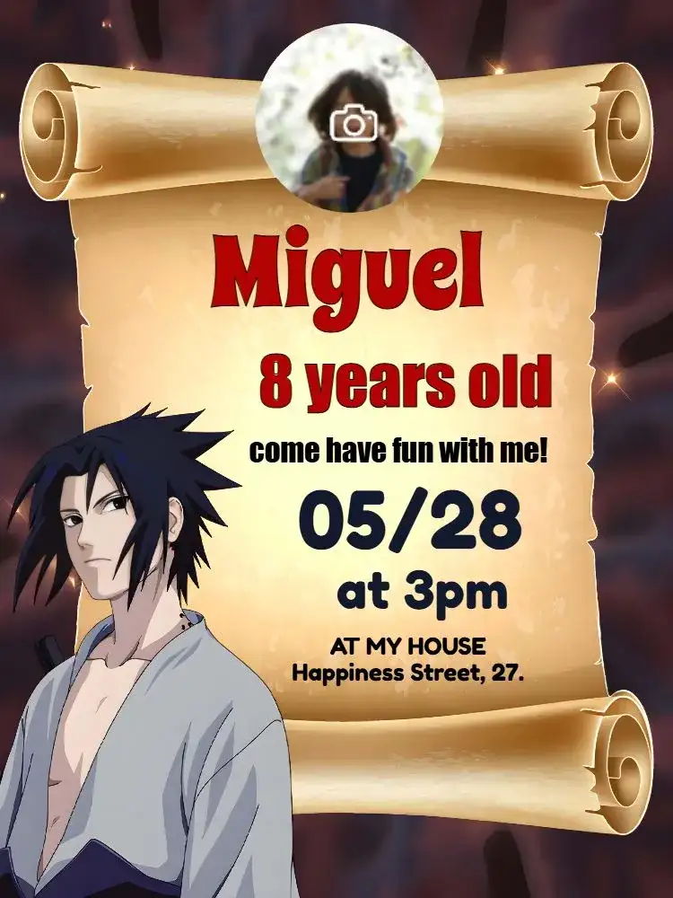 Sasuke Uchiha With Ninja Photo