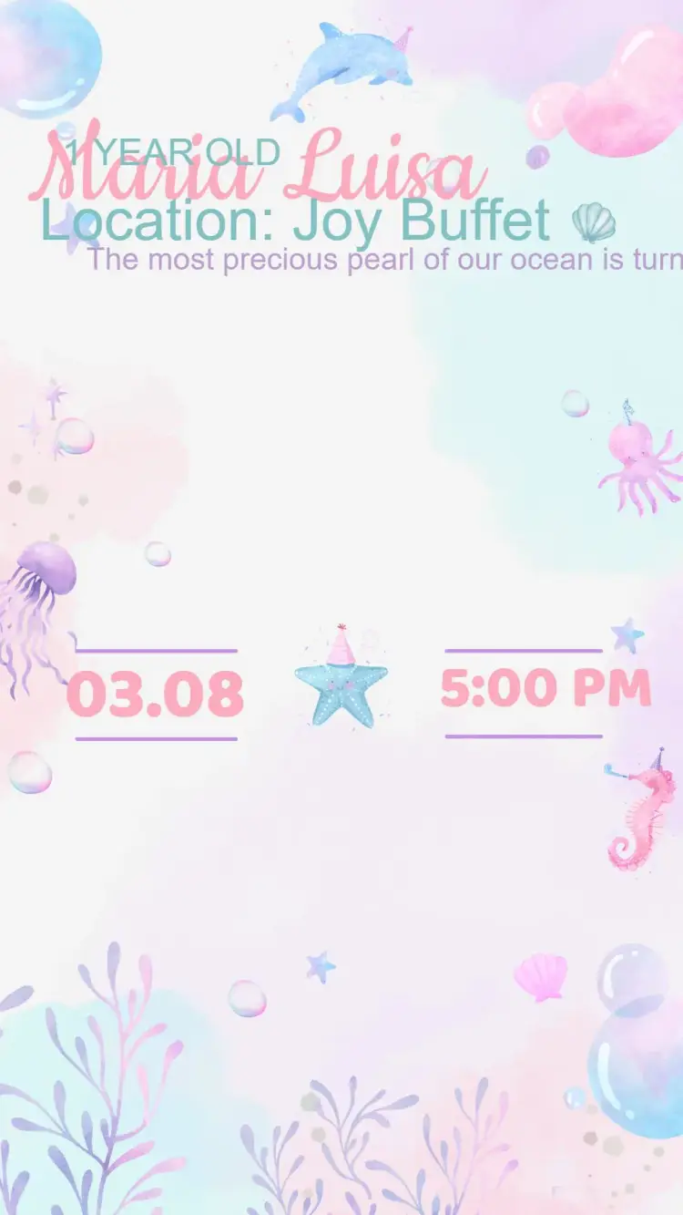 Under the Sea Birthday Invitation