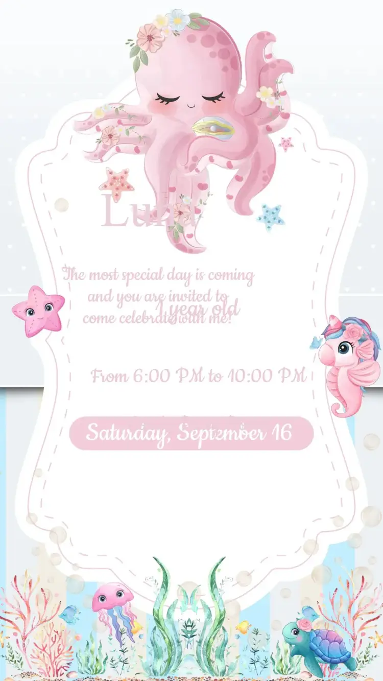 Under the Sea Birthday Invitation