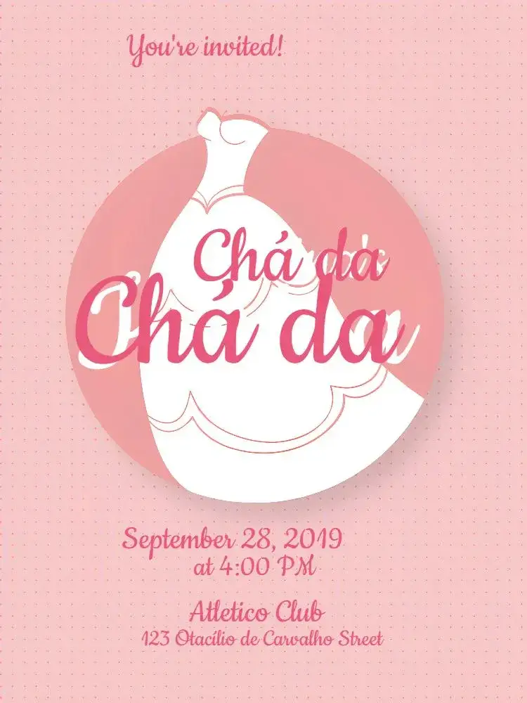 Invitation Bridal Shower in Pink – Bridal Shower theme floral, delicate, pink, romantic, modern, feminine