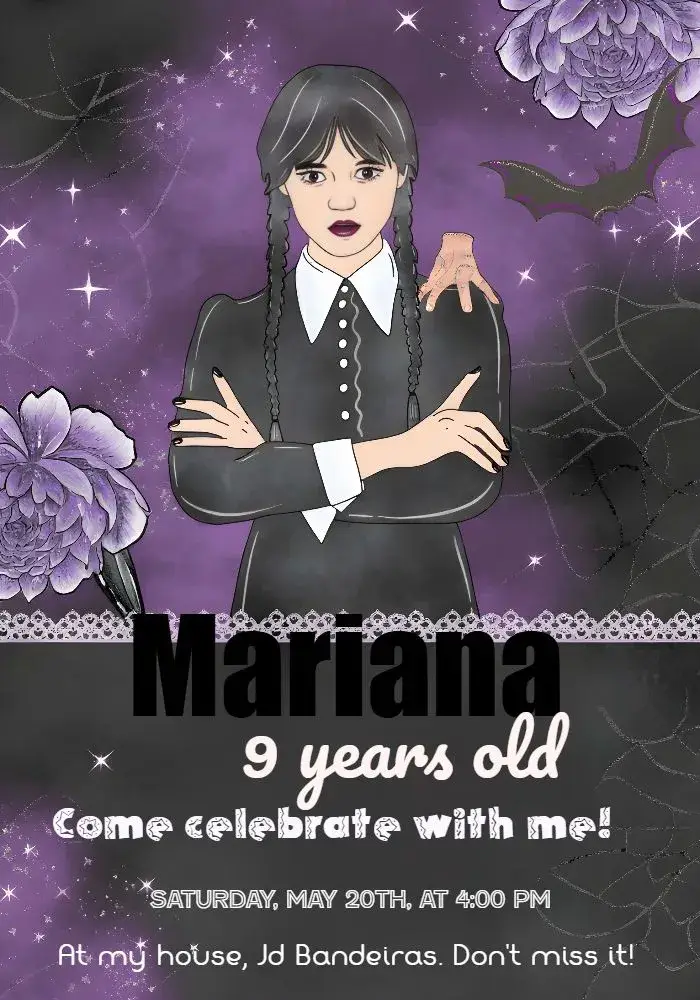 Wandinha Addams Edit invitation