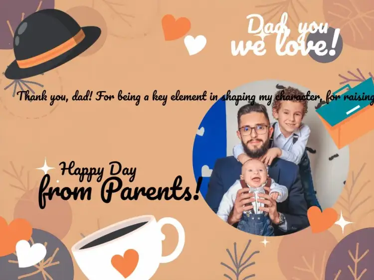 Invitation Father's Day Card With Gray Photo – Commemorative Dates theme modern, elegant, minimalist, sober, contemporary