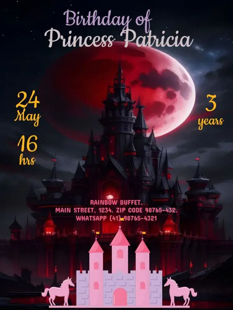 Castle Party Edit Celebration invitation