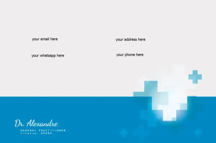 Invitation General Practitioner Back Business Card – Card theme modern, professional, minimalist, colorful, welcoming, clean