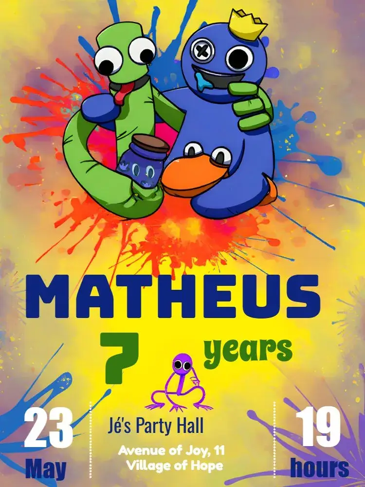 Rainbow Friends Ink invitation