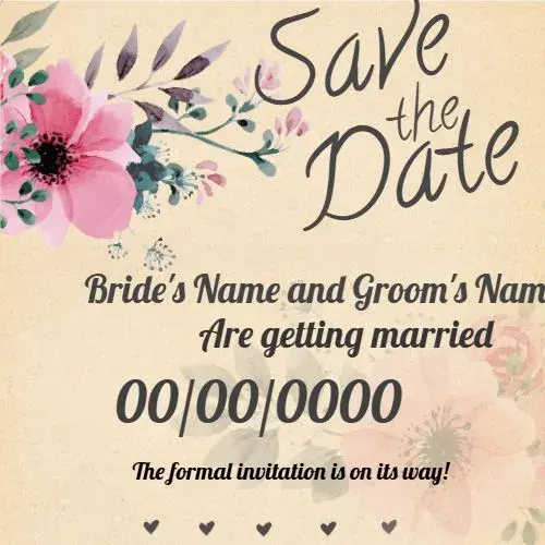 Save the date invitations to customize online