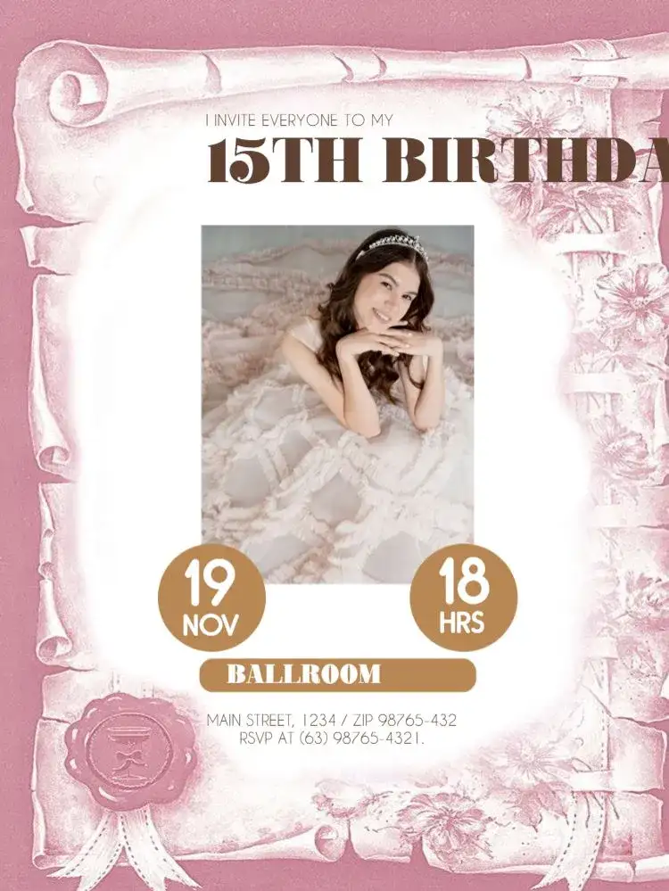 15 Years With Photo To Edit Celebration