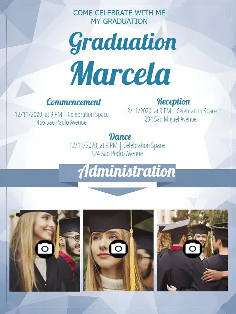 Invitation Graduation Year – Graduation theme modern, colorful, minimalist, elegant, vintage