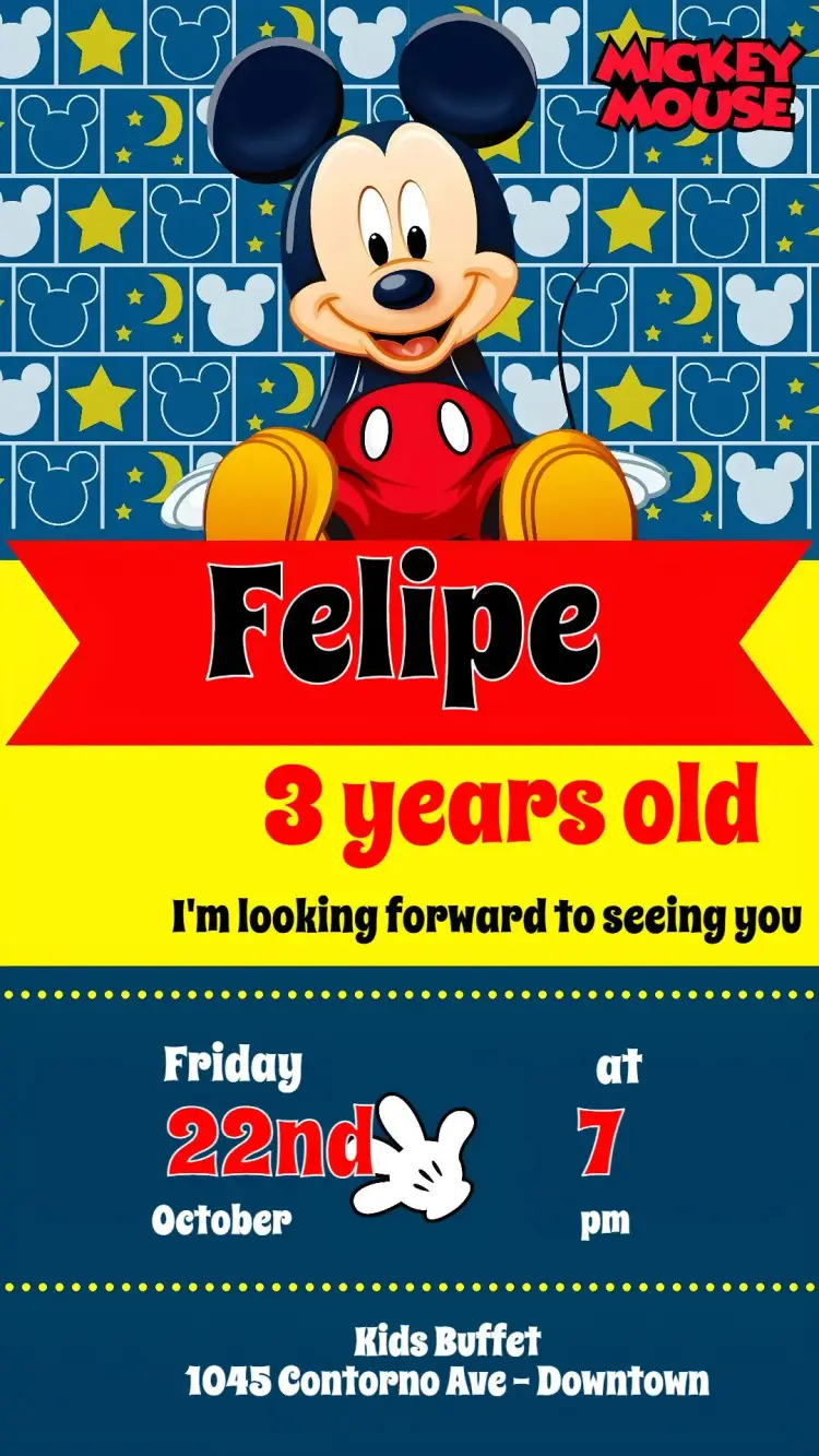 Mickey invitation