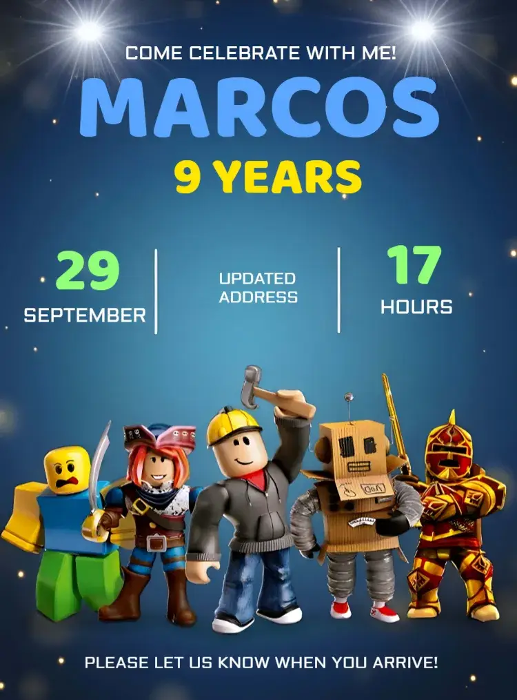 Red Roblox invitation