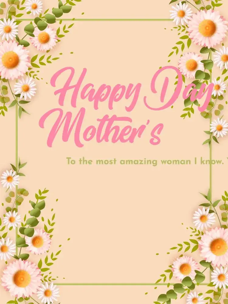Floral Mother's Day Card Celebration invitation