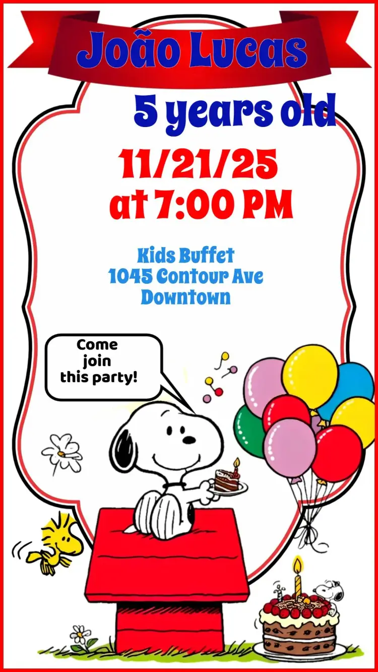 Snoopy invitation