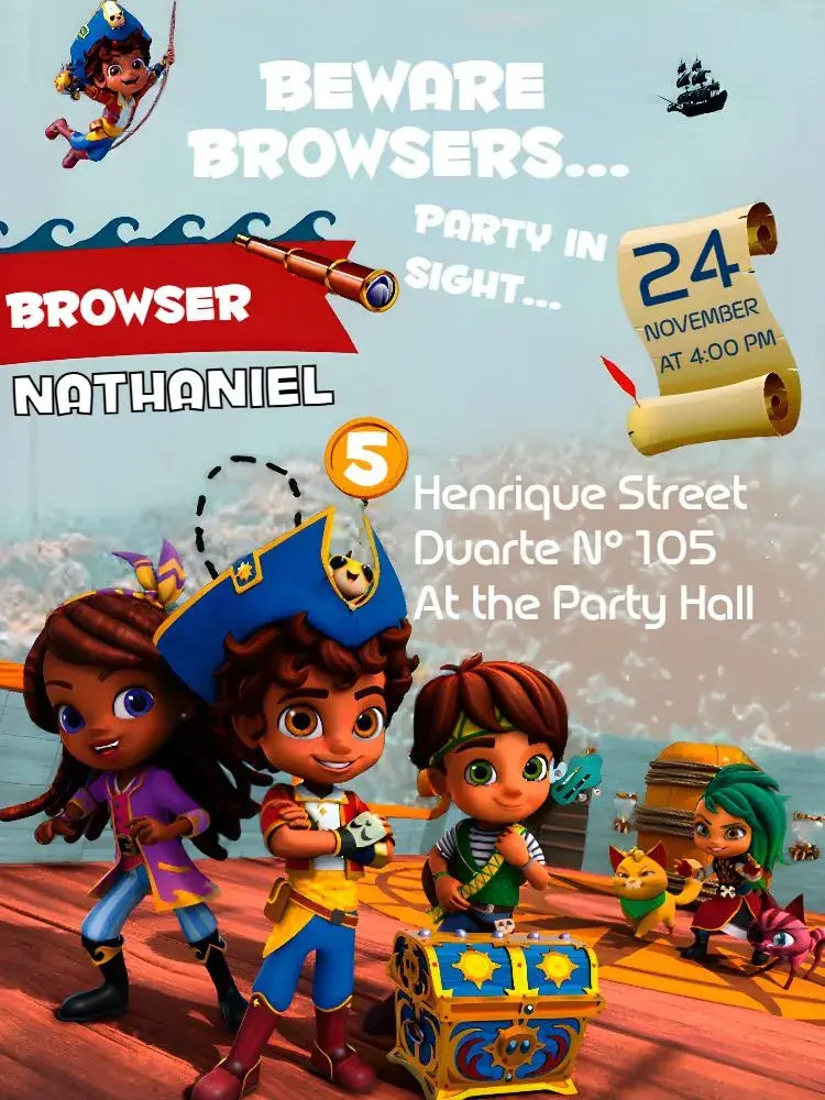 Santiago Dos Mares Ship invitation