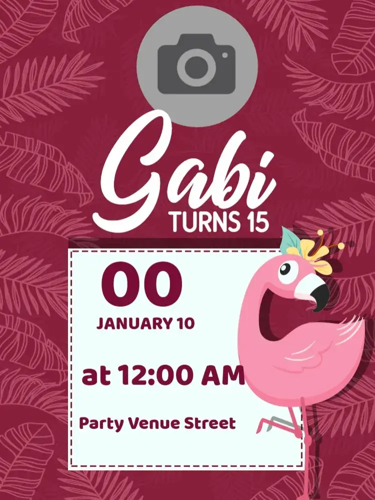 Tropical Flamingo invitation