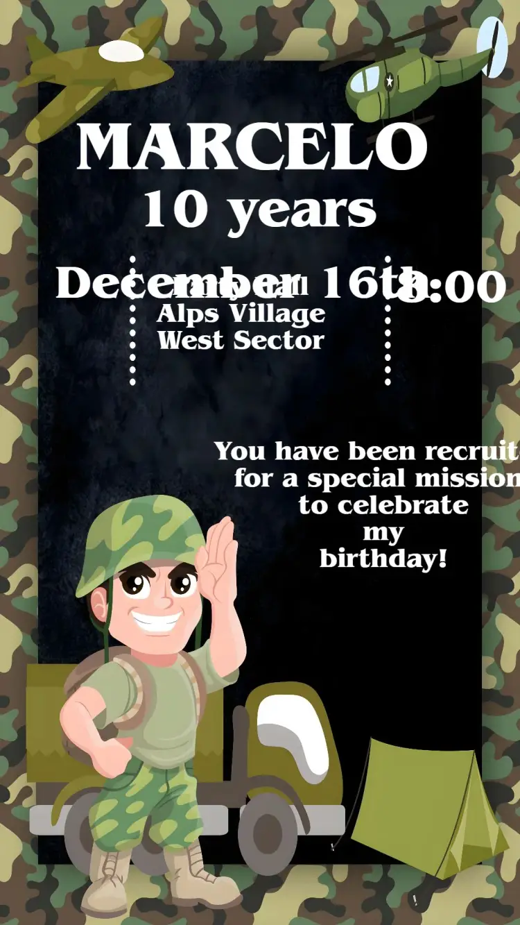 Army invitation