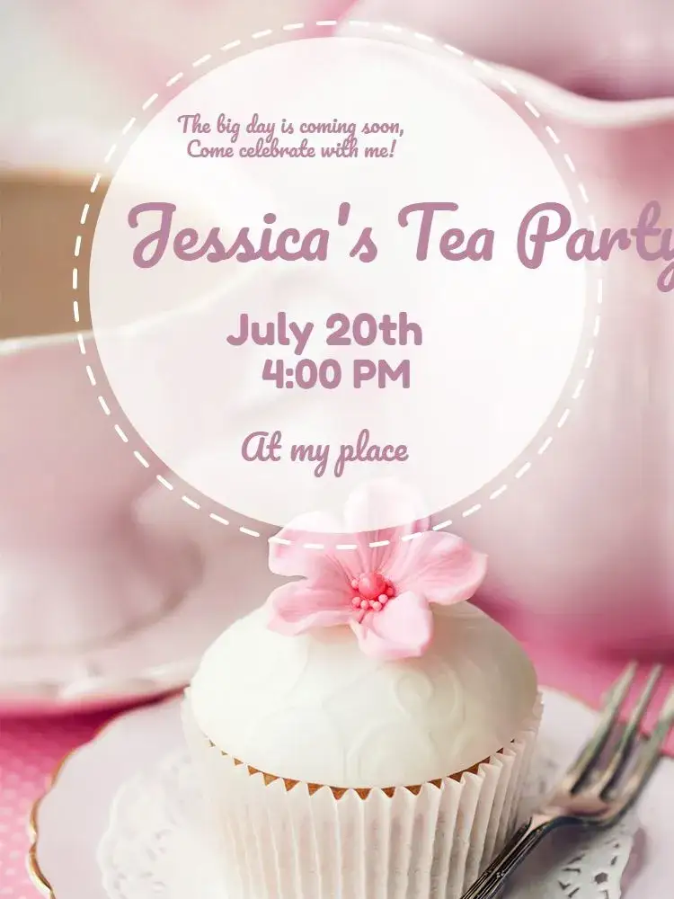 Invitation Elegant Kitchen Tea – Bridal Shower theme elegant, pink, culinary, feminine, modern, fun